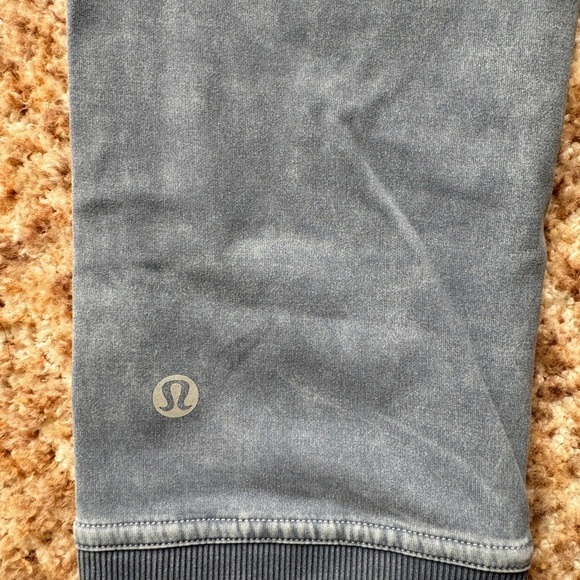 Lululemon Wunder Under Crop 23" Sz 4 Ribbed Washed Moon Blue Denim 23" Inseam - Picture 3 of 6